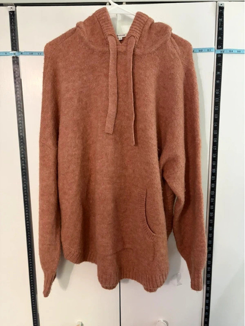 Madewell Sweater Hoodie Wilmington XL Wool Alpaca Heather Pink NWOT